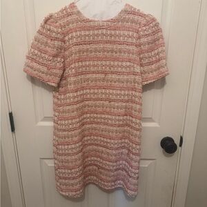 Carson Design Pink Tweed Dress Sz S